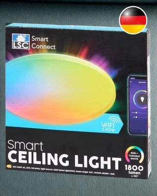 LSC Smart Connect Deckenleuchte Funk. mit Alexa Siri Hey Google Tuya 1800 Lm 19W - Bild 1 von 2