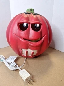De colección Rojo M&M Iluminado Calabaza Espuma Dura Halloween Trendmasters 1998 NO FUNCIONA - Imagen 1 de 10