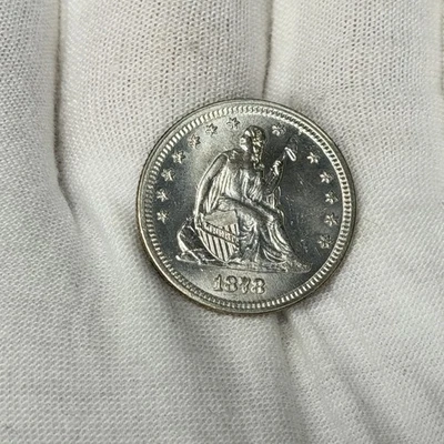 1878-P 25C Seated Liberty Quarter 1/4 Dollar Silver Philadelphia US Coin - Image 1 of 4