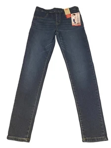 NWT Levis Pull On Jeggings Girls 16 Stretch Adjustable Waist Blue Denim - Picture 1 of 4