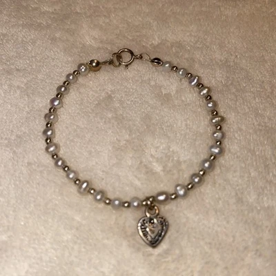 Precious Baby/Child Pearl Bracelets with Sterling Clasps - Image 1 of 4
