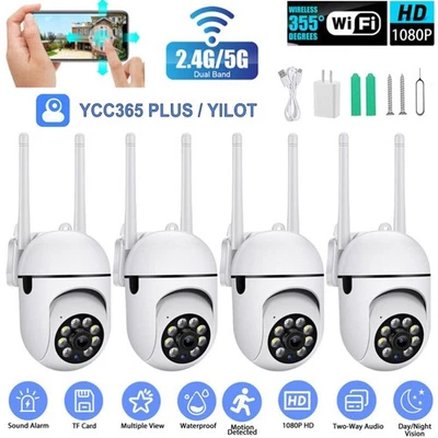 Sistema de Cámara de Seguridad Inalámbrica 5G Wifi Exterior Hogar Visión Nocturna Cámara 1080P HD Foto 1 de 4