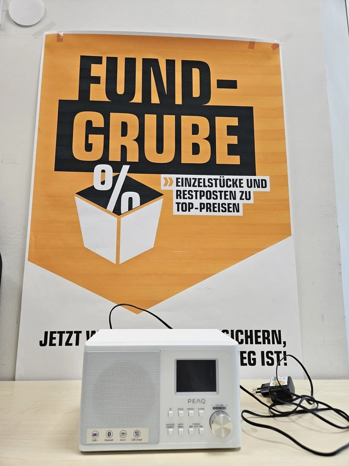 PEAQ PDR170BT-W-1 DAB+ Radio, DAB+, DAB, FM, Bluetooth, Weiß - Bild 1 von 1