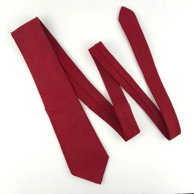 VTG Rooster 100% Moygashel Irish Linen Tie Red Necktie 3.5”W 58”L - Image 1 of 4