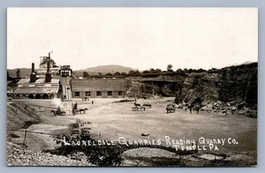 TEMPEL PA LAURELDALE STEINBRÜCHE LESEN STEINBRUCH CO ANTIKE ECHTFOTO POSTKARTE RPPC - Bild 1 von 2