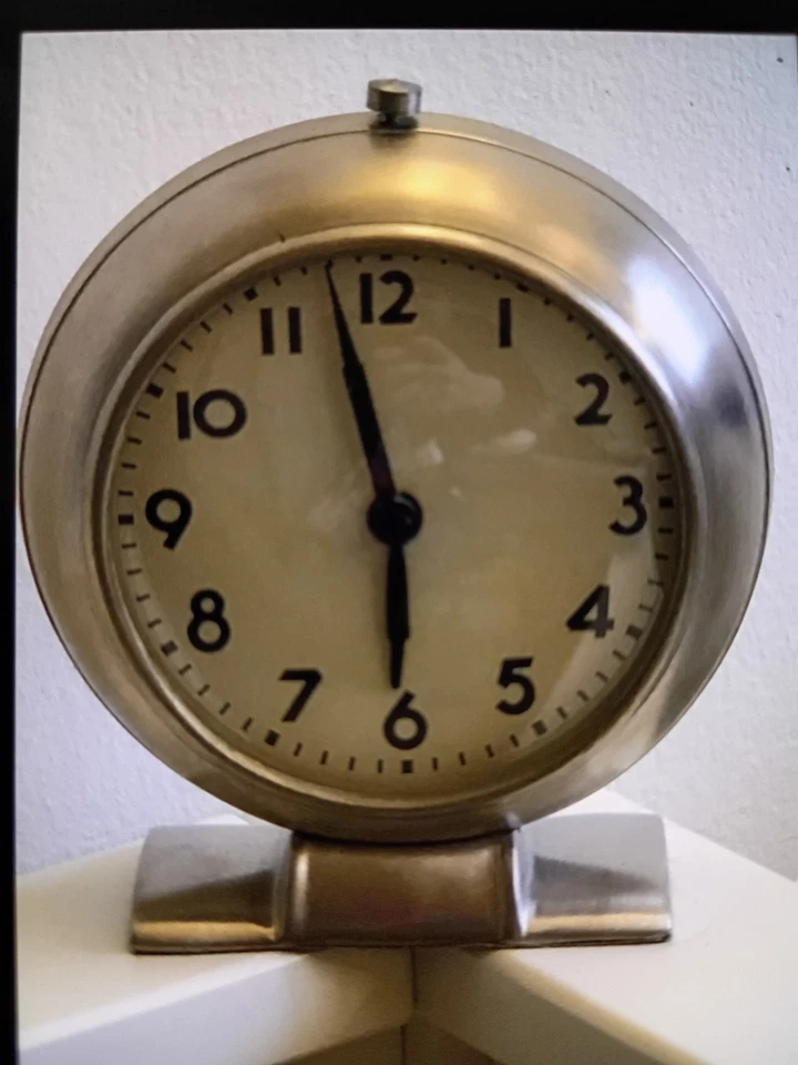 Retro Alarm Clock Pottery Barn NIP Tested AA  Analog =".rar" SKU000801 - Image 1 of 4