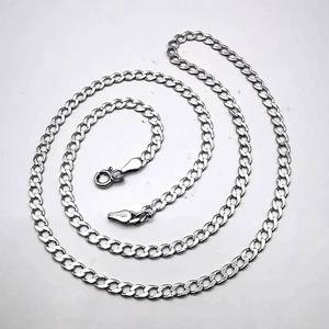 Vintage schöne Kette Miami Cuban Style Glied 925 Sterling Silber Unisex Schmuck - Bild 1 von 8