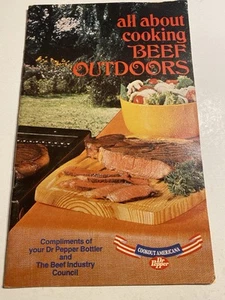Vintage Dr Pepper "All About Cooking BEEF Outdoors" Rezept Kochbuch PB 1977 - Bild 1 von 12