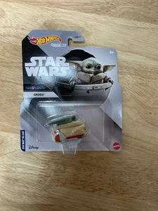 Star Wars Hot Wheels Character Carss The Mandalorian Grogu Diecast Car New - Picture 1 of 4