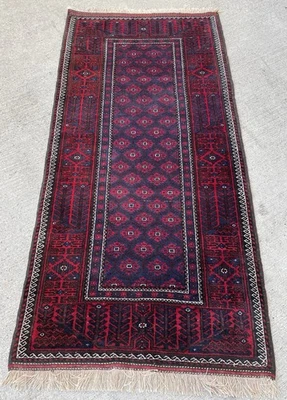 Ancien Tapis 195x95cm Persan Baloutche Antique Rugs Old Carpet Tappeto Alfombra - Photo 1/4