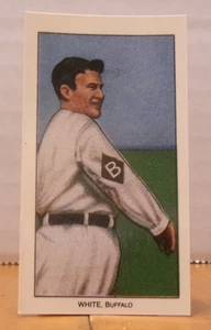TARJETA DE BÉISBOL VINTAGE TOBACCO REIMPRESIÓN 1988 SWEET CAPORAL JACK BLANCO BÚFALO - Imagen 1 de 2