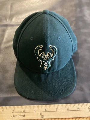 Rare Vintage NBA Milwaukee Bucks Green New Era Pro Model Snapback Hat - Image 1 of 4