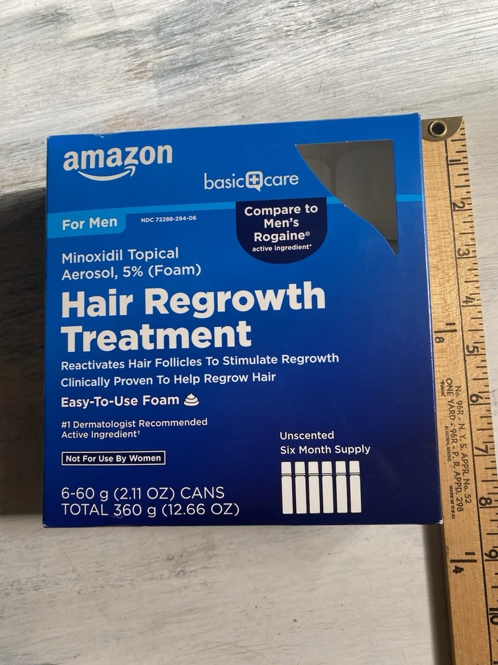 Basic Care Minoxidil Topical Aerosol 5 Foam Hair Regrowth Treatment for Men