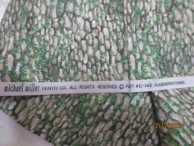 1 yd x 42" Michael Miller Gardenstone Garden Stone cotton quilting craft fabric - Image 1 of 3
