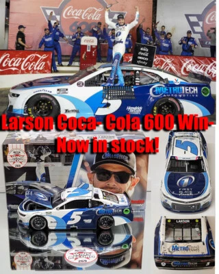 KYLE LARSON 2021 CHARLOTTE COCA COLA 600 WIN RACED VERSION METROTECH 1/24 ACTION - Image 1 of 4