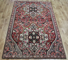 OLD PERSIAN SHI'RAZ RUG WITH DOUBLE IVORY MEDALLIONS 195 X 125 CM 