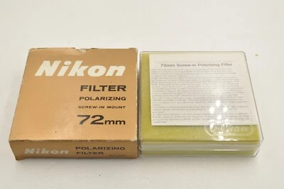 Mint Nikon Filter Polarizing Screw-in-Mount 72mm in Original Box Great Condition - Image 1 of 4