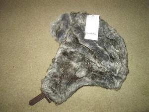 Target youth boy's winter aviator hat-OSFM-brownish faux fur-buckles under chin - Picture 1 of 4