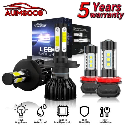 For Kia Rio 2012-2017 H11+9003 LED Headlight Combo Kit Bulbs Super Bright White - Image 1 of 4