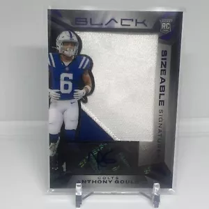 Camiseta Anthony Gould 2024 Panini Negra Novato Auto 46/50 Colts PÚRPURA. - Imagen 1 de 6