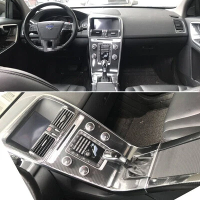 For Volvo XC60 T5 T6 2009-2017 5D Carbon Fiber Pattern Interior DIY Trim Decals Foto 1 de 4