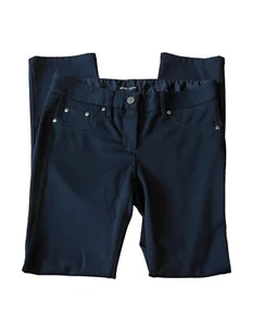 Pantalone da ufficio dritto slim New York & Company taglia 2 nero abbigliamento da carriera - Foto 1 di 4