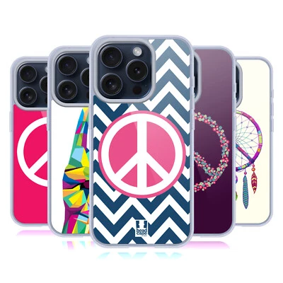 HEAD CASE DESIGNS PEACE EMBLEMS SOFT GEL CASE FOR APPLE iPHONE PHONES - Image 1 of 4