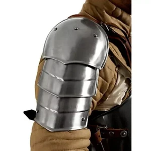 Medieval Knight Armor Steel LARP Warrior Pair Of Pauldrons Shoulder Cosplay - Picture 1 of 4