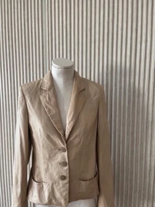 woHerren Jacke Leder Boss by hugo boss Farbe Beige Größe M - Bild 1 von 2