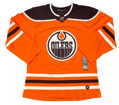 Edmonton Oilers Jersey Mens 50 Orange Home Adidas New Without Tags  - Image 1 of 4
