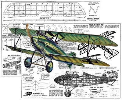 Guillows Model Airplane Plans (FF): Albatros D5A 18" Scale Rubber-Powered - Image 1 of 2