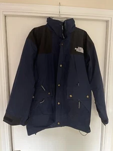 North Face Gore-tex Vintage Men jacket Navy Blue Black - Picture 1 of 12