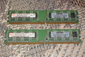 2GB 2x1GB PC2-6400 DDR2-800 HYNIX HYMP112U64CP8-S6 RAM MEMORY KIT HP 404574-888 - Picture 1 of 3