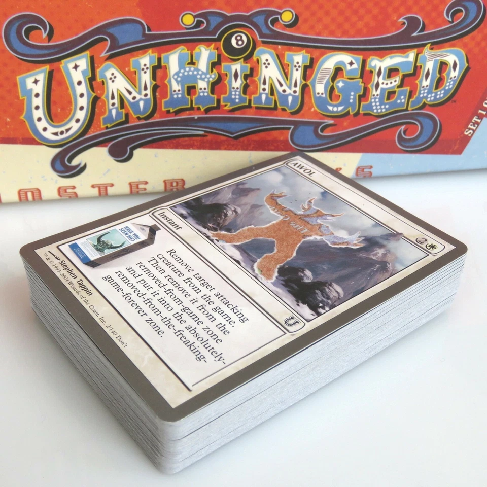 UNHINGED ~ Complete 55 Card COMMON SET MtG curse of the fire penguin AWOL girl - Image 1 of 2