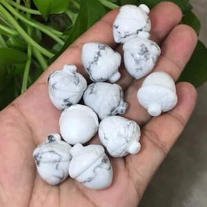 10pcs Natural howlite acorn quartz crystal skull Reiki healing gems - Picture 1 of 11