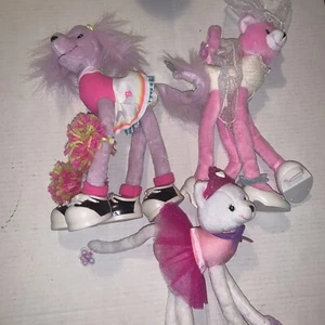 2001 BARBIE ''POSE ME'' PETS BY MATTEL Cheerleader Ballerina Bride W Accessories - Picture 1 of 11