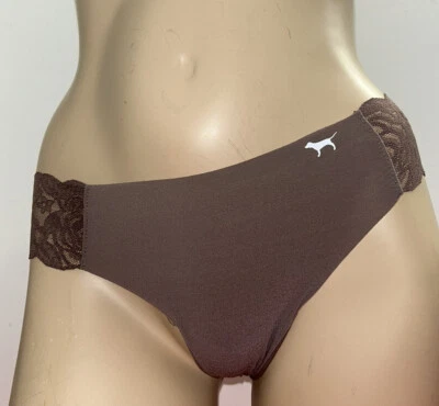 Victoria’s Secret Tanga Rosa Panty Encaje Tiro Bajo Talla Mediana Marrón Nuevo Foto 1 de 2