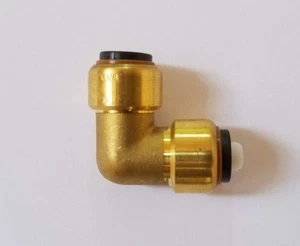 20 PIECES 3/8" X 3/8" SHARKBITE STYLE PUSH FIT ELBOW FITTINGS - LEAD FREE BRASS - Picture 1 of 3