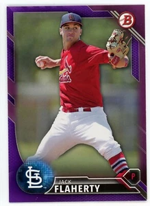 2016 Bowman Purple Jack Flaherty #BP89 #/250 Cardinals - Picture 1 of 1