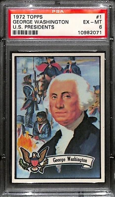 1972 Topps U.S. Presidents Trading Card #1 George Washington PSA 6 EX-MT 7691 - Image 1 of 4