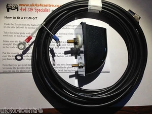 Tylny uchwyt antenowy CB 3/8 kołek 5M kabel Land Rover Defender 90 4X4 PSM1 - Zdjęcie 1 z 6