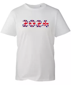 Camiseta Año Nuevo 2024 Bandera Británica del Reino Unido 2024 Invierno Vacaciones Vacaciones - Imagen 1 de 3