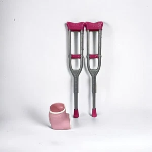 My Life Doll Crutches & Boot Cast  Accessories For 18 Inch Doll Pink Kids Toys - Picture 1 of 8