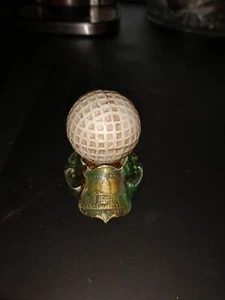 VERY RARE Metal Antique Golf Ball Paper Weight, Souvenir Austin Texas - Picture 1 of 5