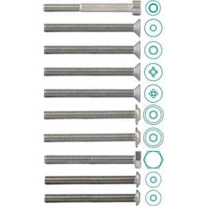 Linsenkopfschrauben Zylinderschrauben Senkopfschrauben Sechskantschrauben A2 V2A - Bild 1 von 21