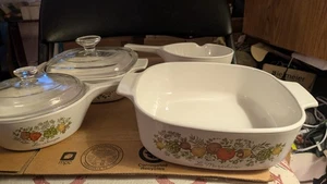 Lot Of 6 Vintage Corning Ware Spice of Life L'Echalote Casserole Dishes & More - Picture 1 of 14