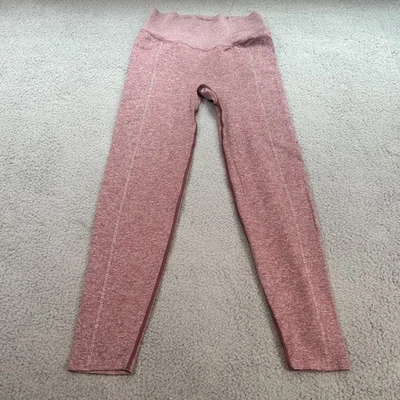 Pink Active Leggings Womens Medium Red High Rise Seamless Stretch Yoga Pants - Image 1 of 4
