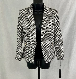Ivanka Trump Womens Blazer 8 Ivory Black w Gold Zipper and Buttons New Old Stock - Picture 1 of 8