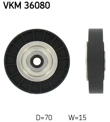 DEFLECTION/GUIDE PULLEY, V-RIBBED BELT FOR RENAULT SKF VKM 36080 - Image 1 of 4
