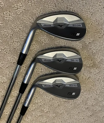Mizuno S5 Wedge Set Silber 51, 56, 60 Grad True Temper Shafts LH Linkshand - Bild 1 von 4